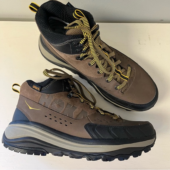 HOKA One One Men’s TOR SUMMIT MID WP BROWN / GOLDEN ROD Hiking Trail BOOTS 10.5 - Picture 9 of 12